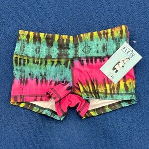 Fleo Neon Tie-Dye Shorts